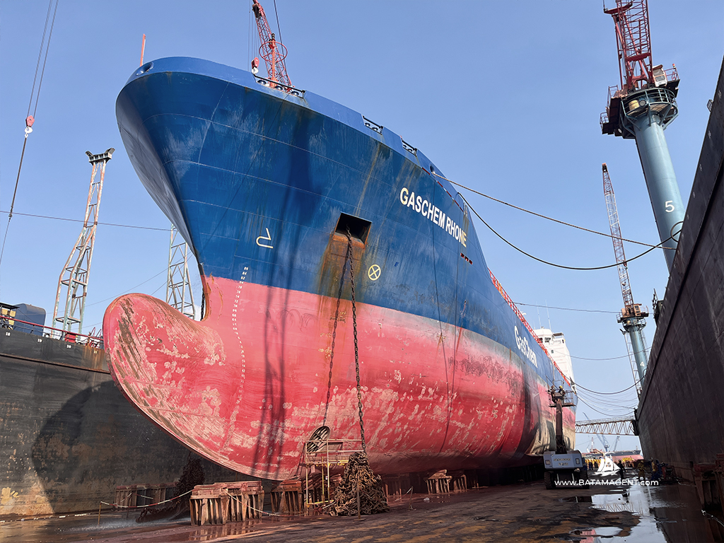 Gaschem Rhone docking at Batam shipyard